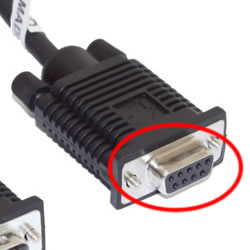 Female DB-9 Serial Connector
