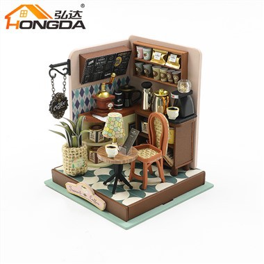 Hongda S2301 Small Size Coffee Shop Handmade Easy Assemble DIY House