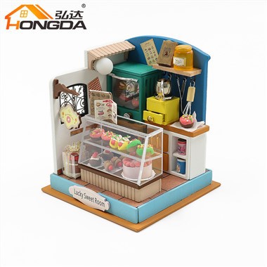 Hongda S2304 Lucky Sweet Room DIY House Mini Delicate And Cute Toy Model