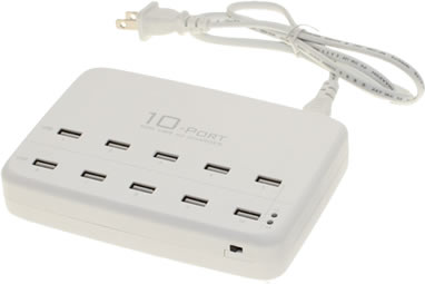 USBGear 10 port 60W USB charging station